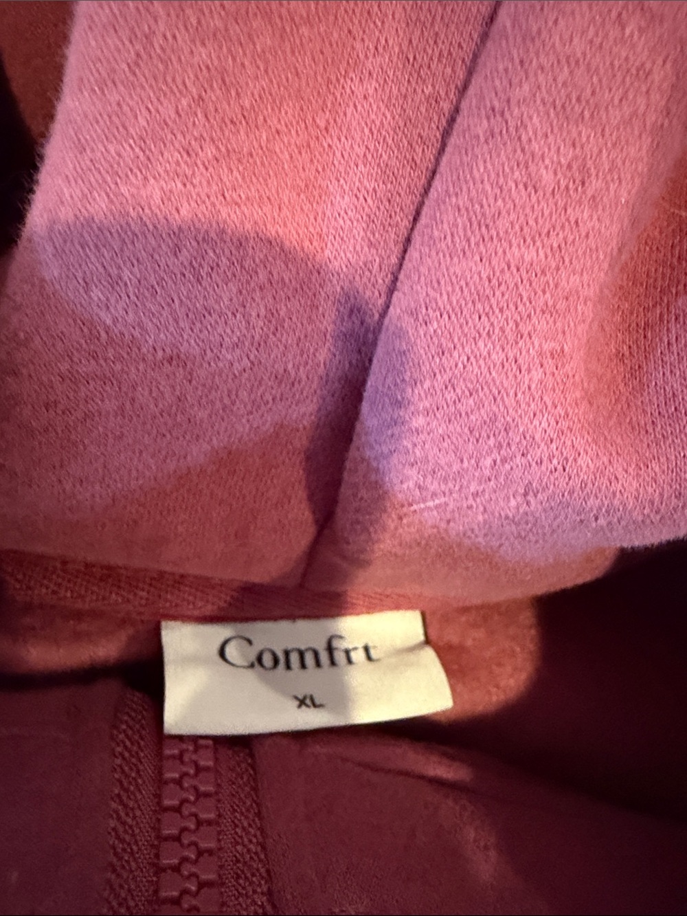 Comfrt Airplane Mode Travel Zip Hoodie Pink Sweatshirt